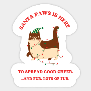 Santa Paws is here! Merry Christmas Sticker
